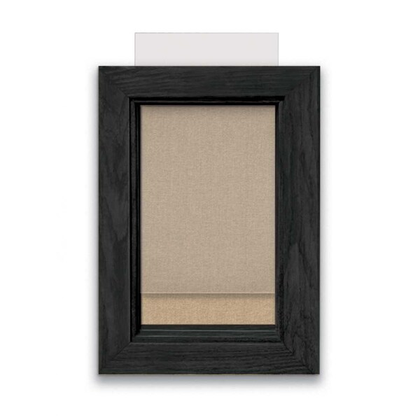 Indoor Enclosed Combo Board, 72"x36", Black Frame/Burgundy & Cobalt